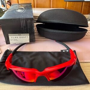 Oakley Flak Draft Red Sunglasses